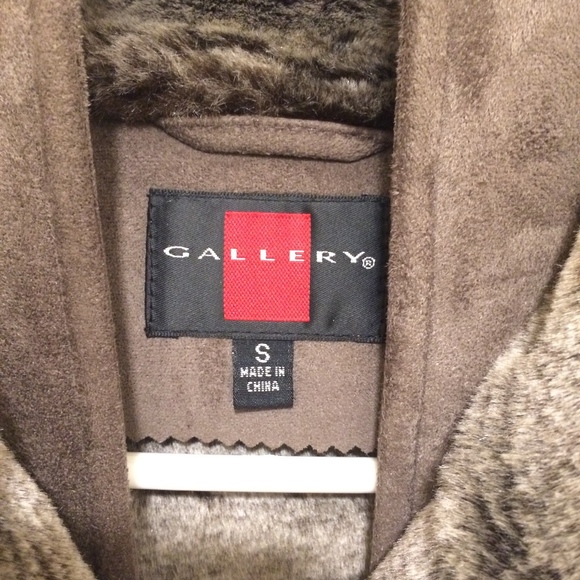 $$Drop! NWT!! Gallery Suede/Faux Fur Coat - Picture 7 of 8
